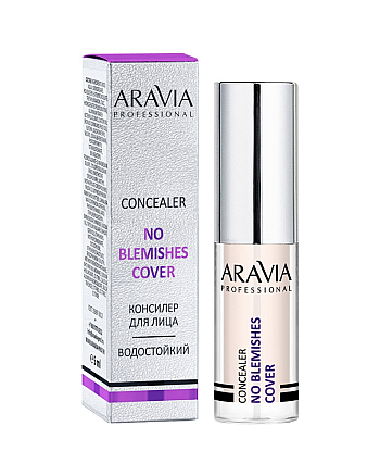 Aravia Professional No Blemish Cover Concealer 01 - Консилер стойкий водоотталкивающий для коррекции несовершенств, оттенок слоновая кость 5 мл - hairs-russia.ru